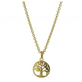 trendor 51359 Necklace For Women Gold-Plated 925 Sterling Silver Appletree