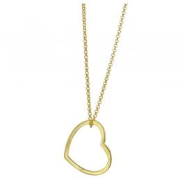 trendor 51360 Halskette für Damen 925 Silber Goldplattiert mit Herz