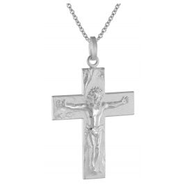 trendor 51958 Men's Necklace with Cross Pendant 925 Silver