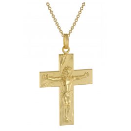 trendor 51960 Necklace With Cross Gold On Silver 925 Men's Necklace