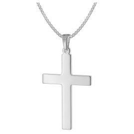trendor 41126 Cross Pendant Necklace for Men 925 Sterling Silver