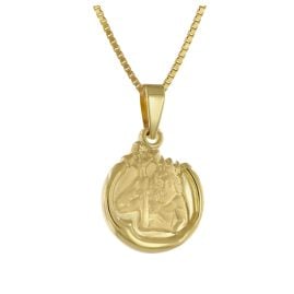 trendor 41088-2 Aquarius Zodiac Sign Gold 333/8K with Gold-Plated Necklace