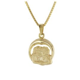 trendor 41140-6 Gemini Zodiac Pendant Gold 333 + Gold-Plated Silver Necklace