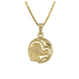 trendor 41140-9 Virgo Zodiac Pendant Gold 333 + Gold-Plated Silver Necklace
