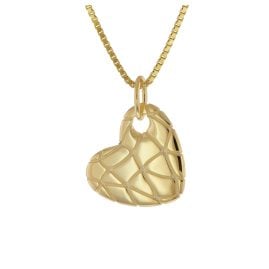 trendor 41128 Heart Pendant Gold 333 / 8K with Gold-Plated Silver Necklace
