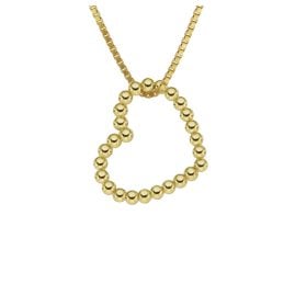 trendor 41186 Women's Necklace Swinging Heart Gold Plated Silver 925