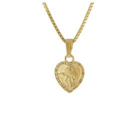 trendor 41192 Angel Pendant Gold 333 + Gold-Plated Silver Necklace for Kids