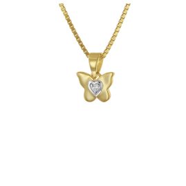 trendor 41199 Mädchen Anhänger Schmetterling Gold 333 mit vergoldeter Kette