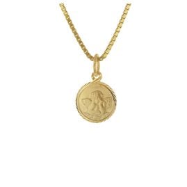 trendor 41201 Children's Pendant 333 Gold Angel with Gold-Plated Necklace