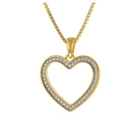 trendor 41208 Women's Heart Pendant Necklace Gold Plated Silver 925