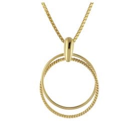 trendor 41216 Pendant for Women Gold 333/8K on Gold-Plated Silver Chain