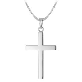 trendor 41228 Men's Necklace with Cross Pendant 28 mm Silver 925