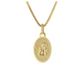 trendor 41242 Children's Angel Pendant Gold 333 + Gold-Plated Silver Necklace