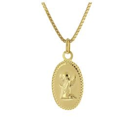 trendor 41244 Angel Pendant Gold 333/8K with Gold-Plated Silver Necklace