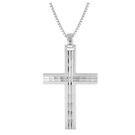 trendor 41254 Men's Necklace with Cross Pendant 50 mm Silver 925