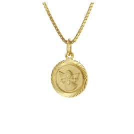 trendor 41282 Guardian Angel Pendant Gold 333 with Gold-plated Silver Necklace