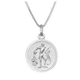 trendor 41450 Necklace with St. Florian Pendant Ø 16 mm 925 Sterling Silver
