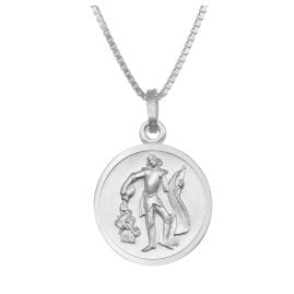 trendor 41452 Necklace with St. Florian Pendant Ø 18 mm 925 Sterling Silver
