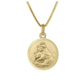 trendor 41480 Antonius Medal Ø 16 mm 333 Gold on a Gold-Plated Necklace