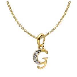 trendor 41520-G Letter Pendant G 333/8K Gold with Gold-Plated Silver Chain