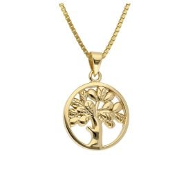 trendor 41554 Tree Of Life Pendant Gold 333/8K with Gold-Plated Silver Chain