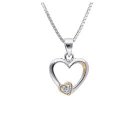 trendor 41623 Girls Necklace with Heart Pendant Silver 925