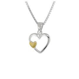 trendor 41625 Mädchen-Halskette mit Herz-Anhänger Silber 925