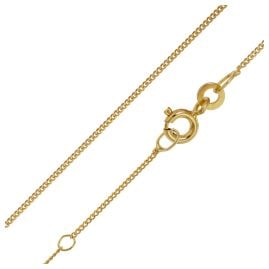trendor 41846 Gold Necklace for Pendants 585 Gold 14K Curb Chain 1.1 mm Wide