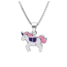 trendor 41684 Girl's Horse Pendant Necklace 925 Silver