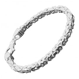 trendor 86106 Byzantine Chain Bracelet for Gents Silver 925 Width 4,7 mm
