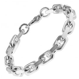 trendor 08864 Armband für Männer 925 Sterlingsilber Anker diamantiert 9,0 mm