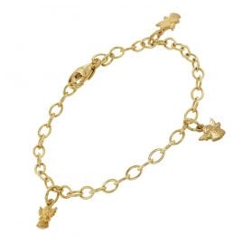 trendor 75837 Girls Bracelet with Angels Gold Plated Silver for Children