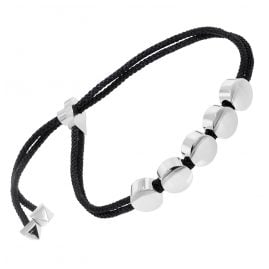 trendor 75890 Ladies' Bracelet Black and Stainless Steel