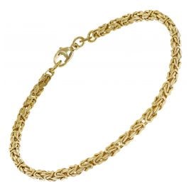 trendor 51560 Bracelet Byzantine Chain Gold-Plated Silver 925 Width 2.8 mm