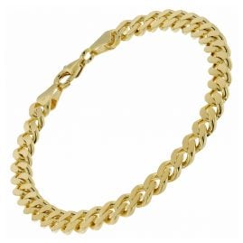 trendor 51565 Curb Chain Bracelet Gold Plated 925 Silver 6.9 mm Width