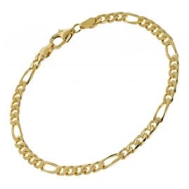 trendor 51792 Armband für Damen Gold 333/8K Figaro 4,3 mm breit