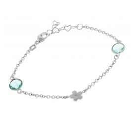 trendor 51348 Bracelet For Women 925 Sterling Silver With Light Blue Quartz