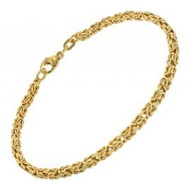 trendor 51858 Armband Königskette Gold auf 925 Silber 2,8 mm Breite
