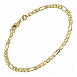 trendor 51877 Damen-Armband Gold 333/8K Figaro-Kette Länge 19 cm