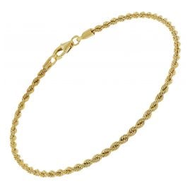 trendor 51881 Damen-Armband 375 Gold / 9 Karat Kordelkette 19 cm lang