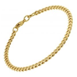 trendor 51904 Ladies' Bracelet Gold 585/14 kt Flat Curb Chain 4.1 mm Wide