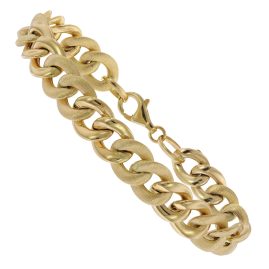 trendor 51925 Curb Bracelet Bracelet for Women Gold 585 / 14K 10 mm Wide