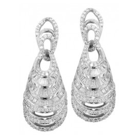 trendor 80722 Silver Drop Earrings with Cubic Zirconia