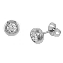 trendor 35822 Silver Stud Earrings with Cubic Zirconia