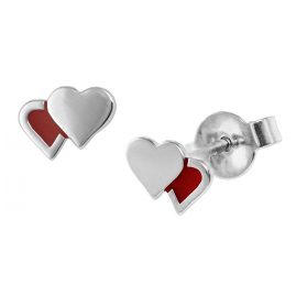 trendor 08533 Girls Earrings Hearts Silver