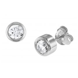 trendor 08767 Silver Earrings with Cubic Zirconias