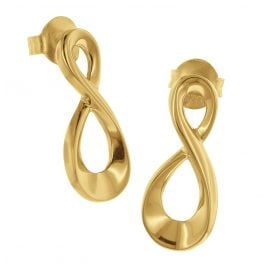 trendor 08776 Silver Earrings Infinity Gold-Plated