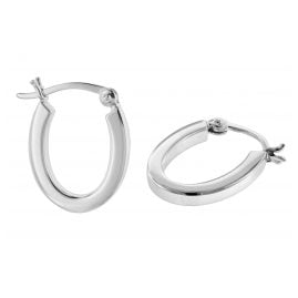 trendor 08782 Women's Hoop Earrings Silver 18 mm