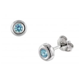 trendor 08914 Silver Earrings Cubic Zirconia Mint-Tone