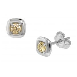 trendor 75081 Earrings for Ladies Silver 925 with Fancy Zirconia 6 mm